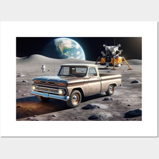 1963 Chevrolet C10 on the Moon Posters and Art